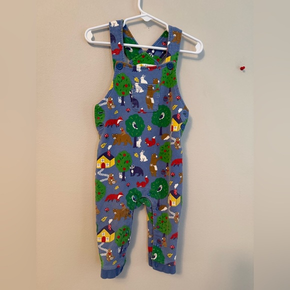 Baby Boden Blue Animal Print Overalls - Picture 1 of 4